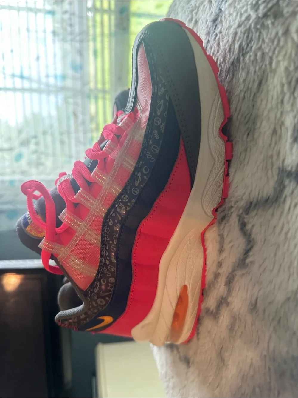 Nike Kids Hot Pink and Black Air Max Sneakers